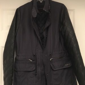 Rock & Republic Cloth and Leather Jacket